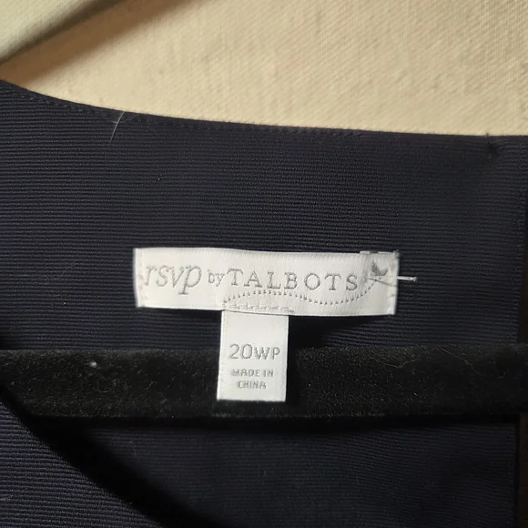 Talbots Navy Blouse with Colorful Embellishments - Picture 2 of 2